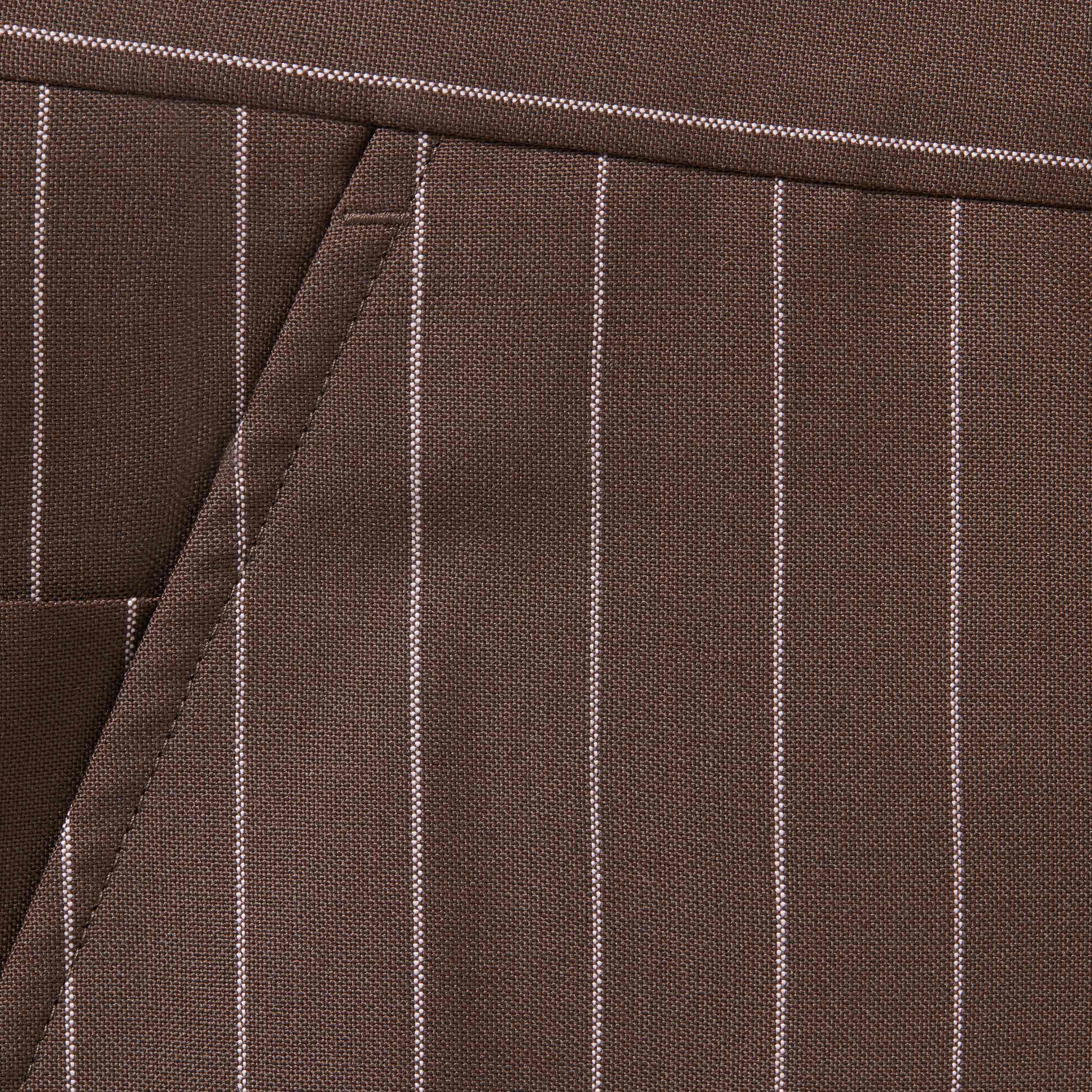 Pinstripe Wool Trouser Short view 8